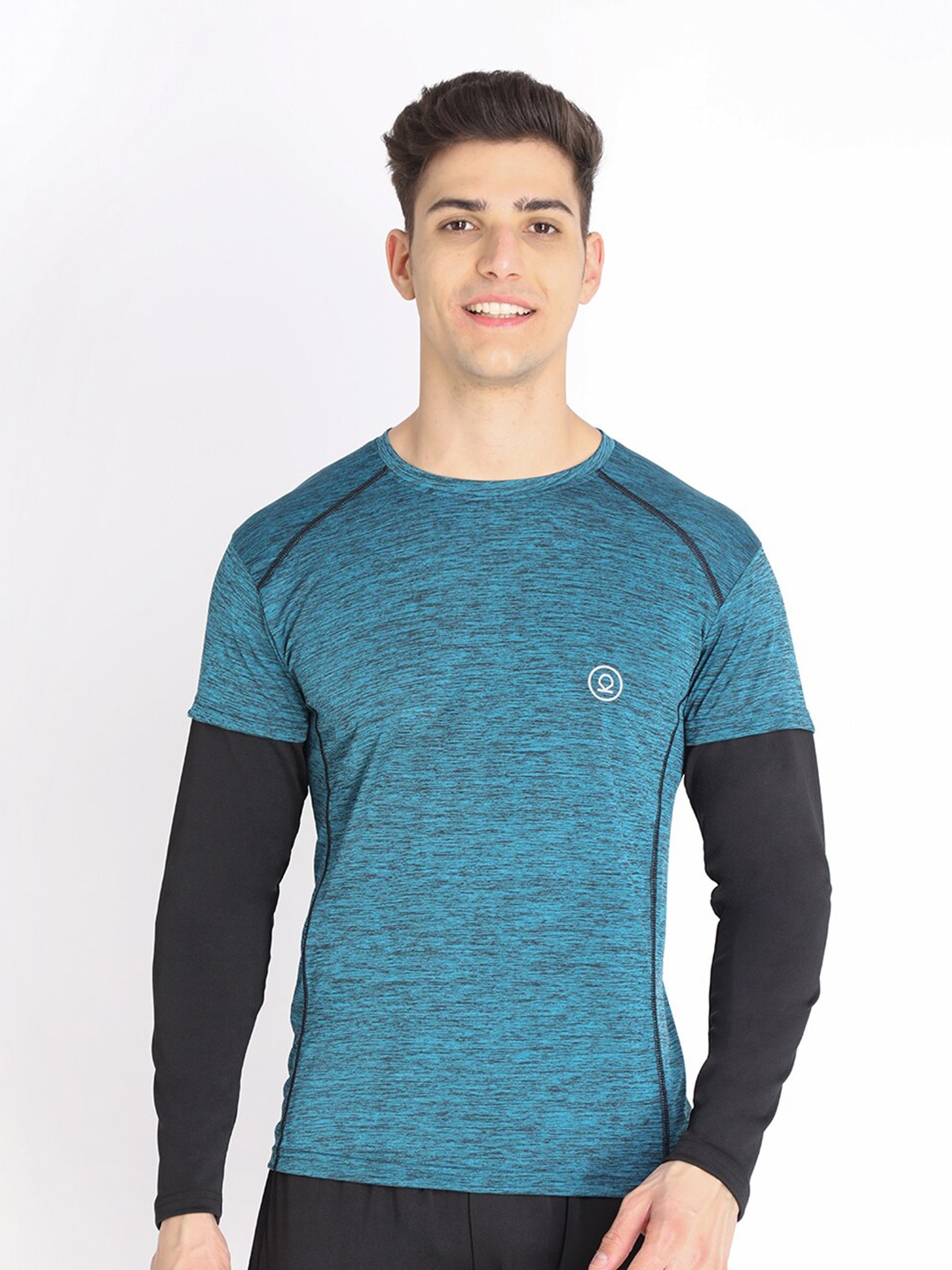 

CHKOKKO Men Green Dri-FIT Applique T-shirt