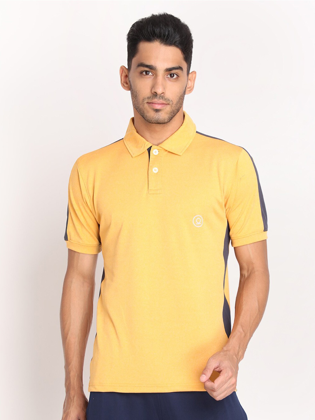 

CHKOKKO Men Polo Collar T-shirt, Mustard