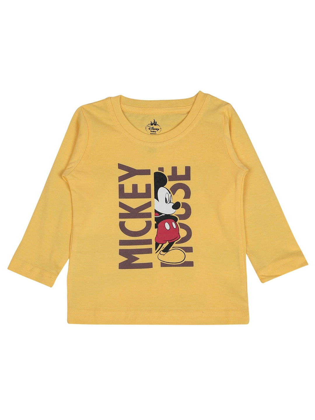 

Bodycare Kids Boys Mickey Mouse Printed Cotton T-shirt, Yellow