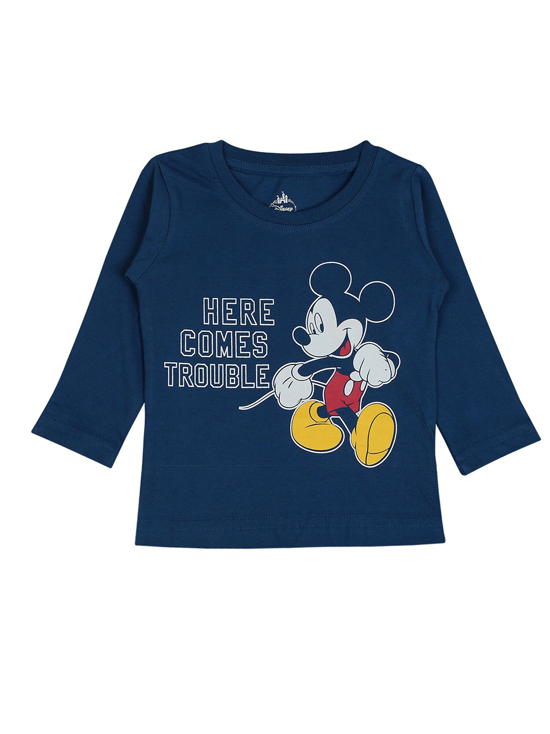 

Bodycare Kids Boys Mickey Mouse Printed Cotton T-shirt, Navy blue