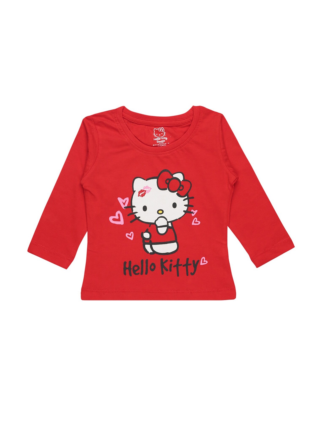 

Bodycare Kids Girls Hello Kitty Printed Cotton T-shirt, Red