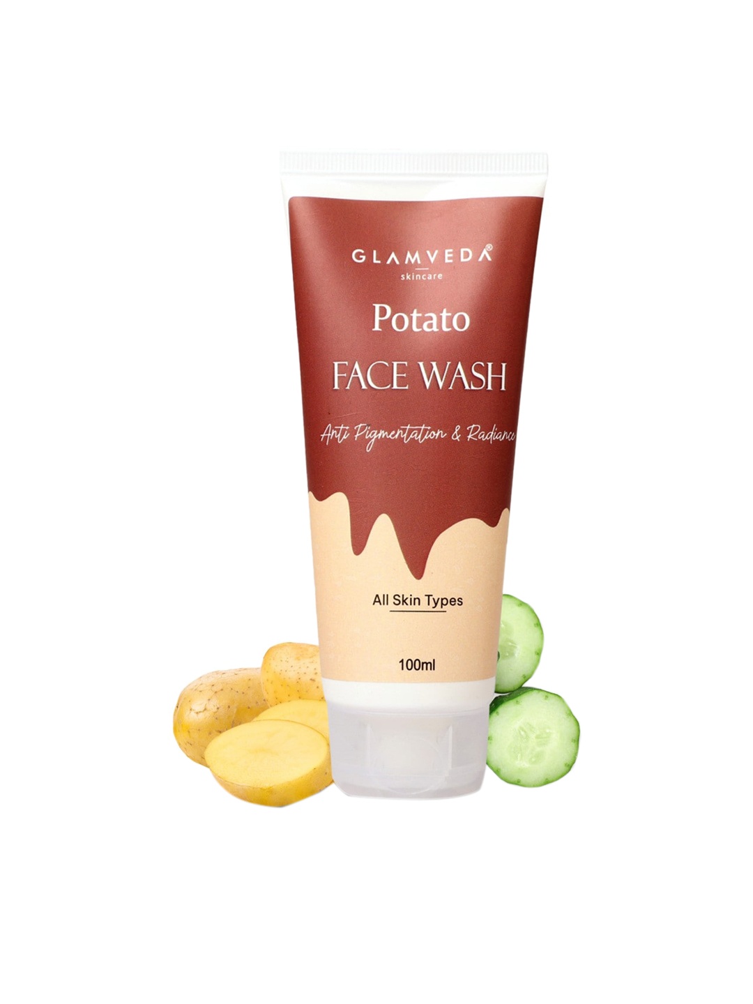 

GLAMVEDA Skincare Potato Anti Pigmentation Face wash 100 ml, Brown