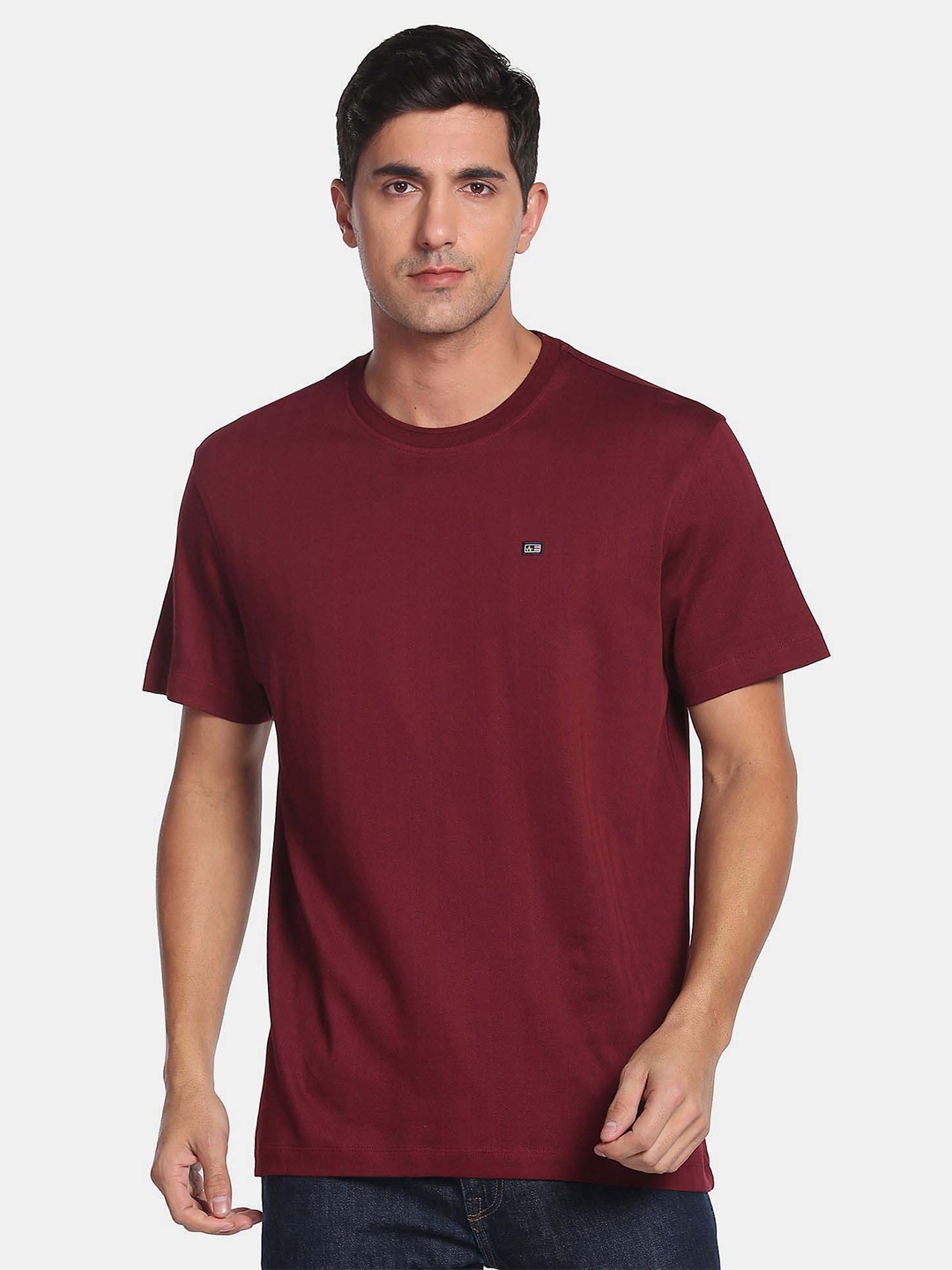 

Arrow Sport Men Round Neck Cotton T-shirt, Red
