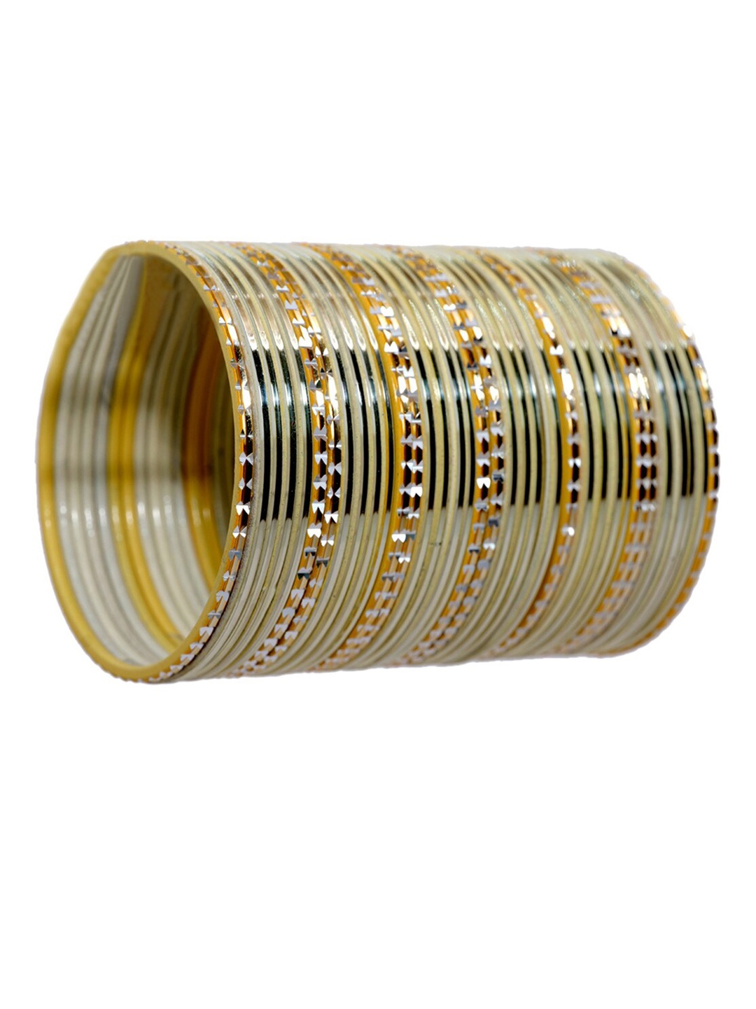 

NMII Set Of 36 Non-Precious Metal Bangle Set, Cream
