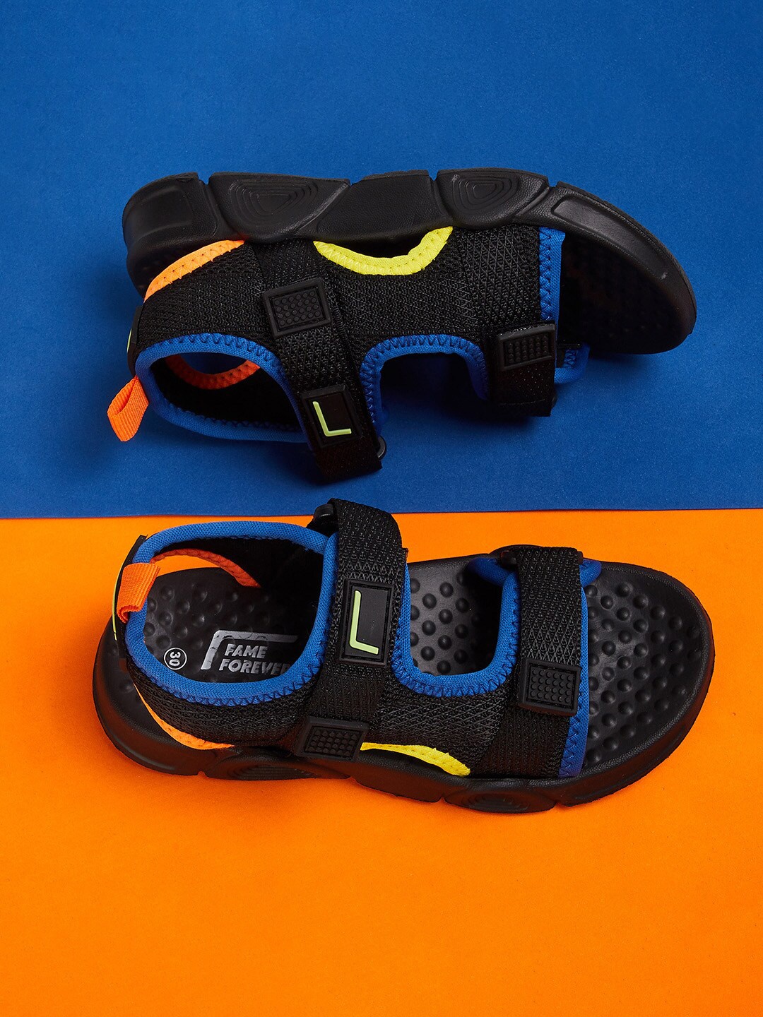 

Fame Forever by Lifestyle Boys Velcro Comfort Sandals, Orange