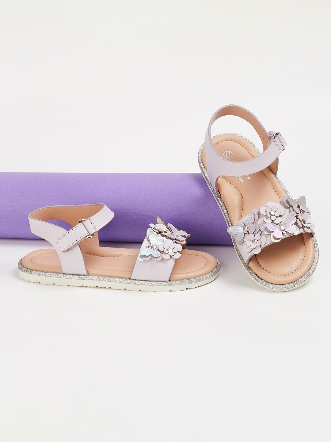 

Fame Forever by Lifestyle Girls Embellished Open Toe Flats, Purple