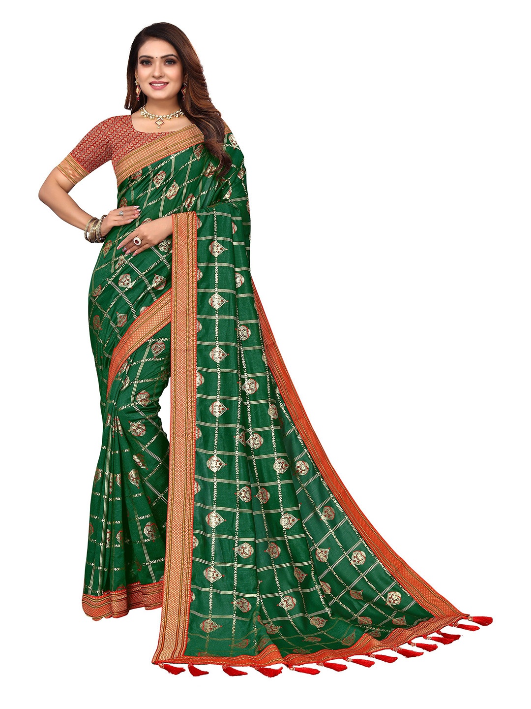 

Nimayaa Woven Design Pure Silk Saree, Green
