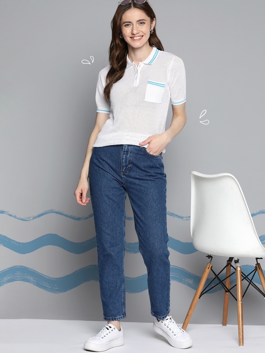 

Mast & Harbour Polo Collar Pure Cotton T-shirt, White