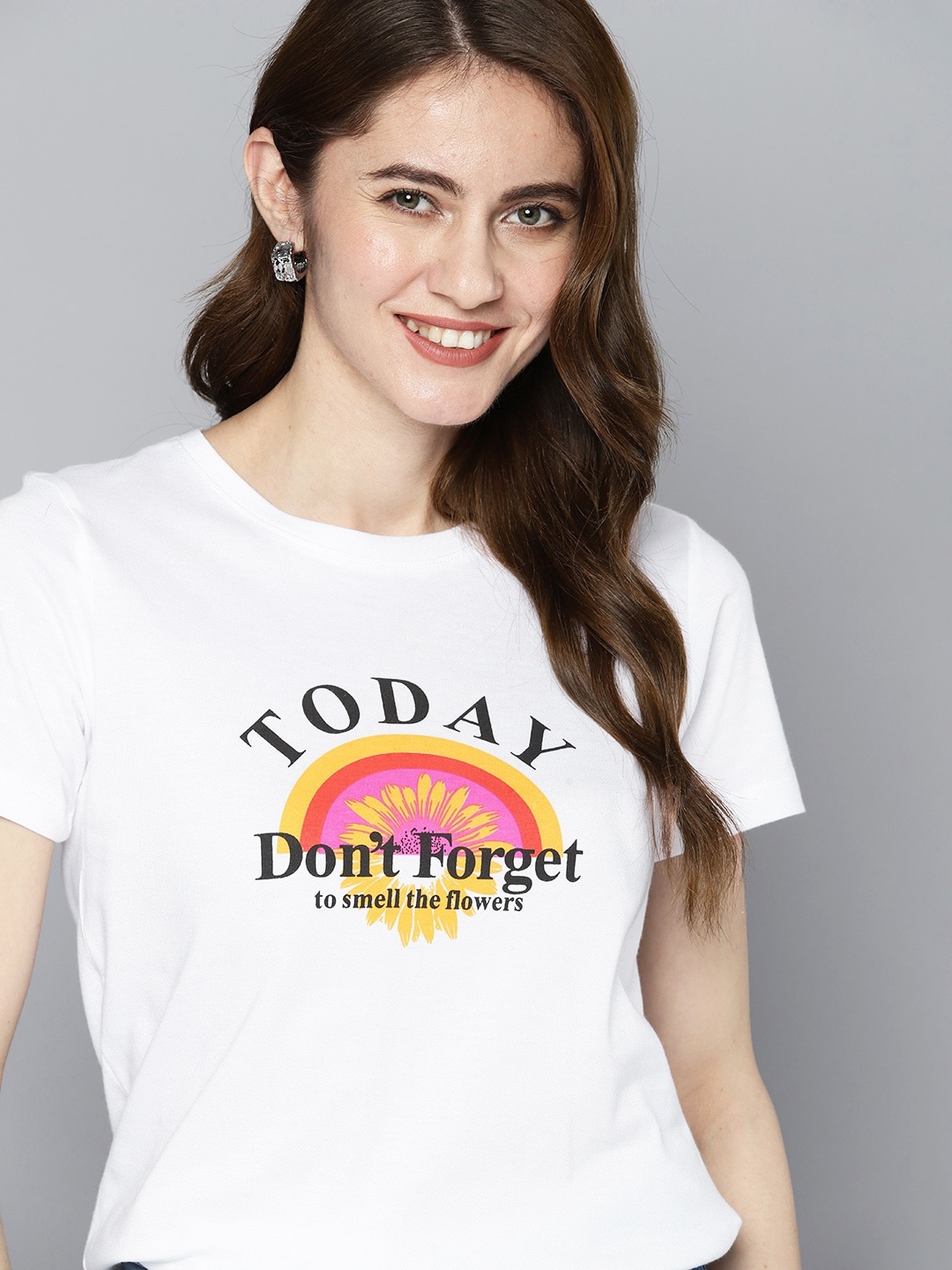 

Mast & Harbour Typography Printed T-shirt, White