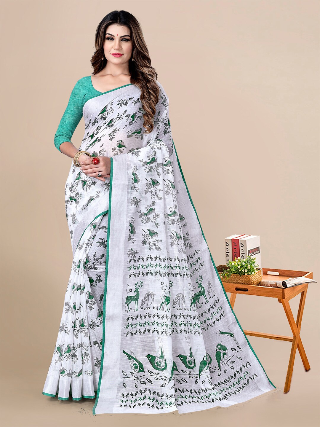 

Sidhidata Floral Pure Georgette Bandhani Saree, Grey