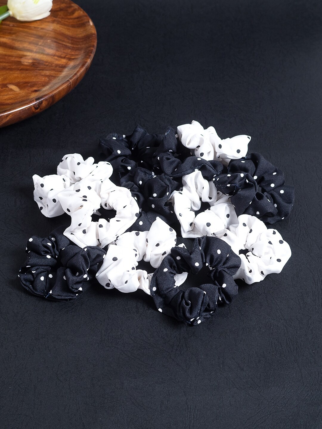 

Golden Peacock Women Pack Of 12 Ponytail Holders, Black