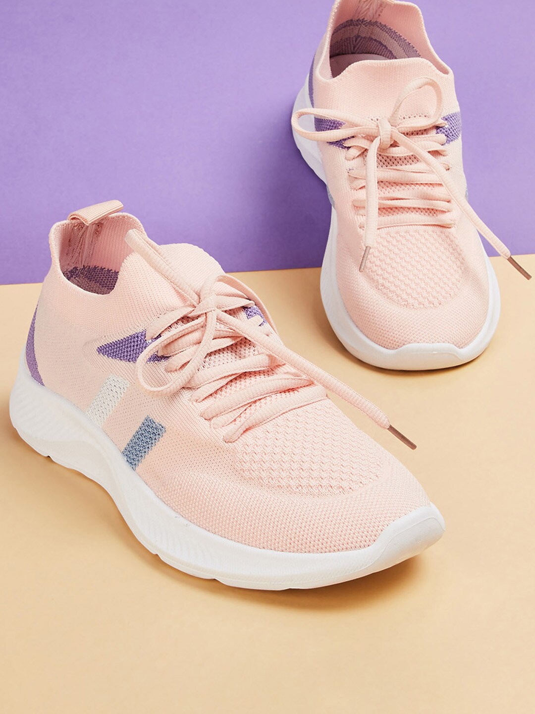 

Ginger by Lifestyle Women Woven Design Sneakers, Pink