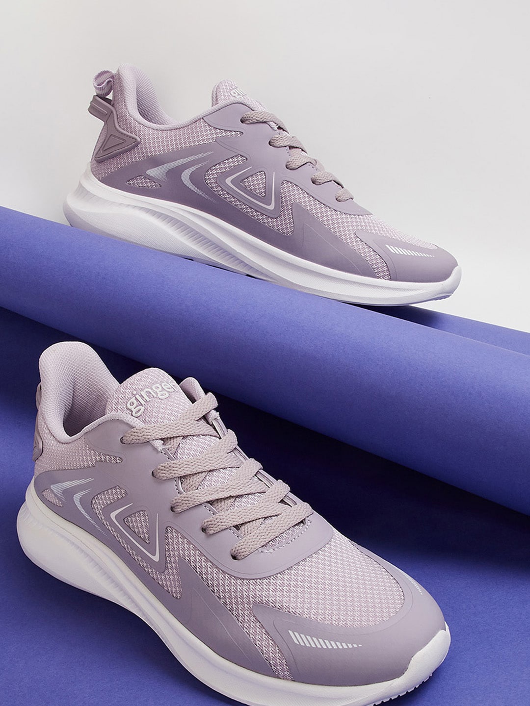 

Ginger by Lifestyle Women Woven Design Sneakers, Purple