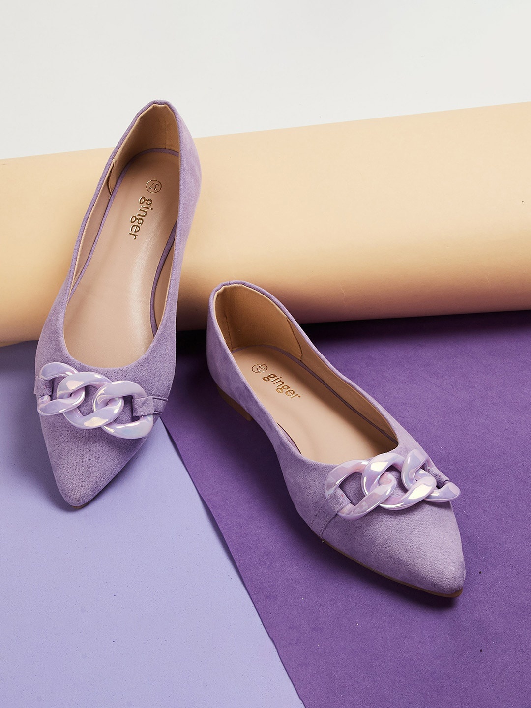 

Ginger by Lifestyle Women Slip-On Ballerinas, Purple