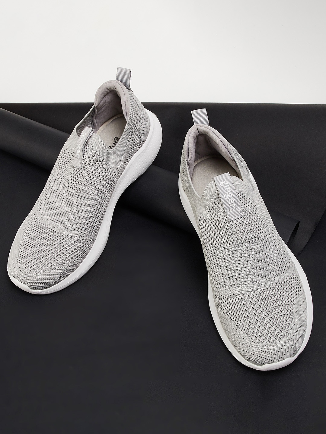 

Ginger by Lifestyle Women Woven Design Slip-On Sneakers, Grey