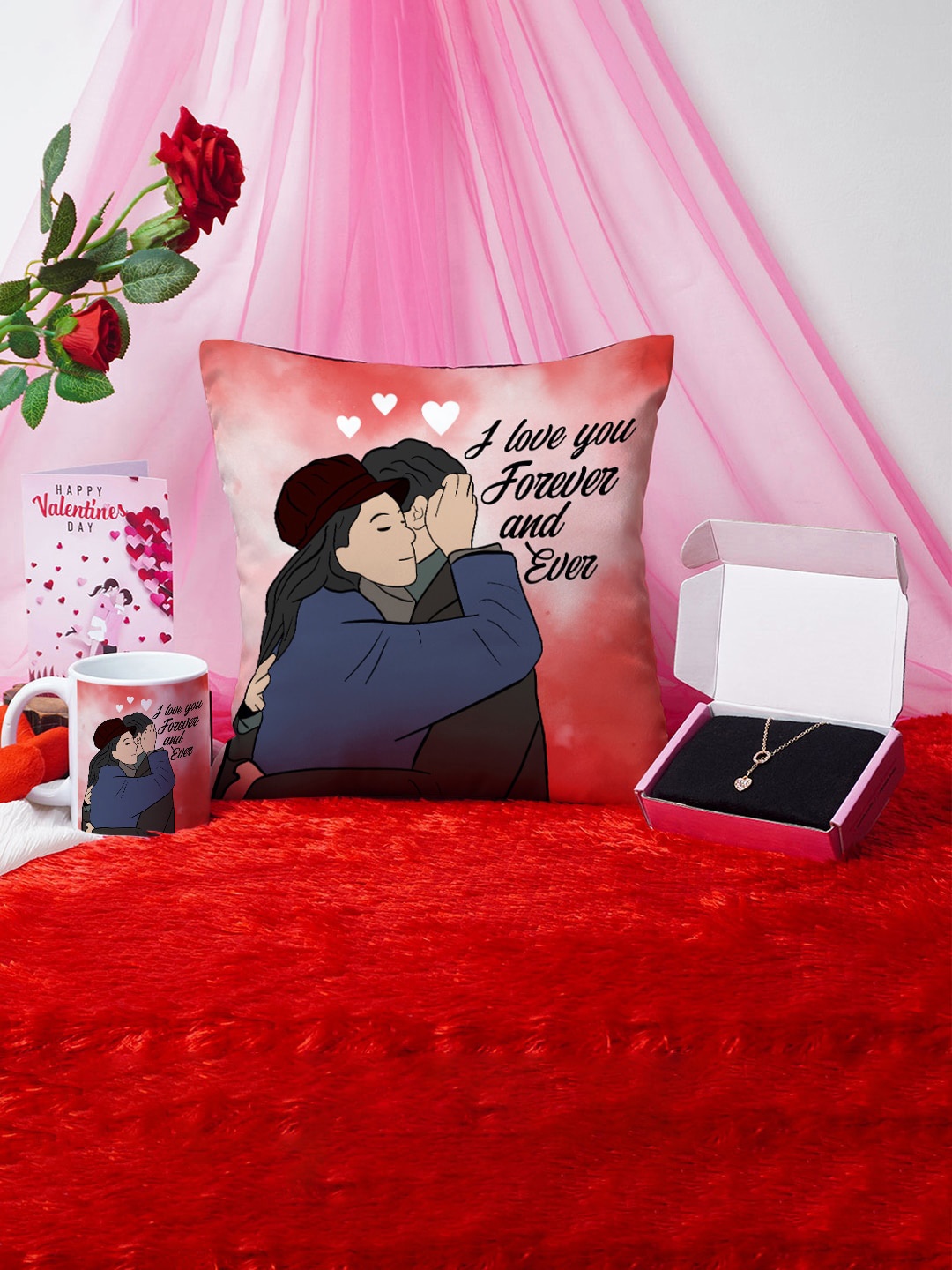 

Crazy Corner Red & Blue 4-Pieces Valentines Day Gift Set