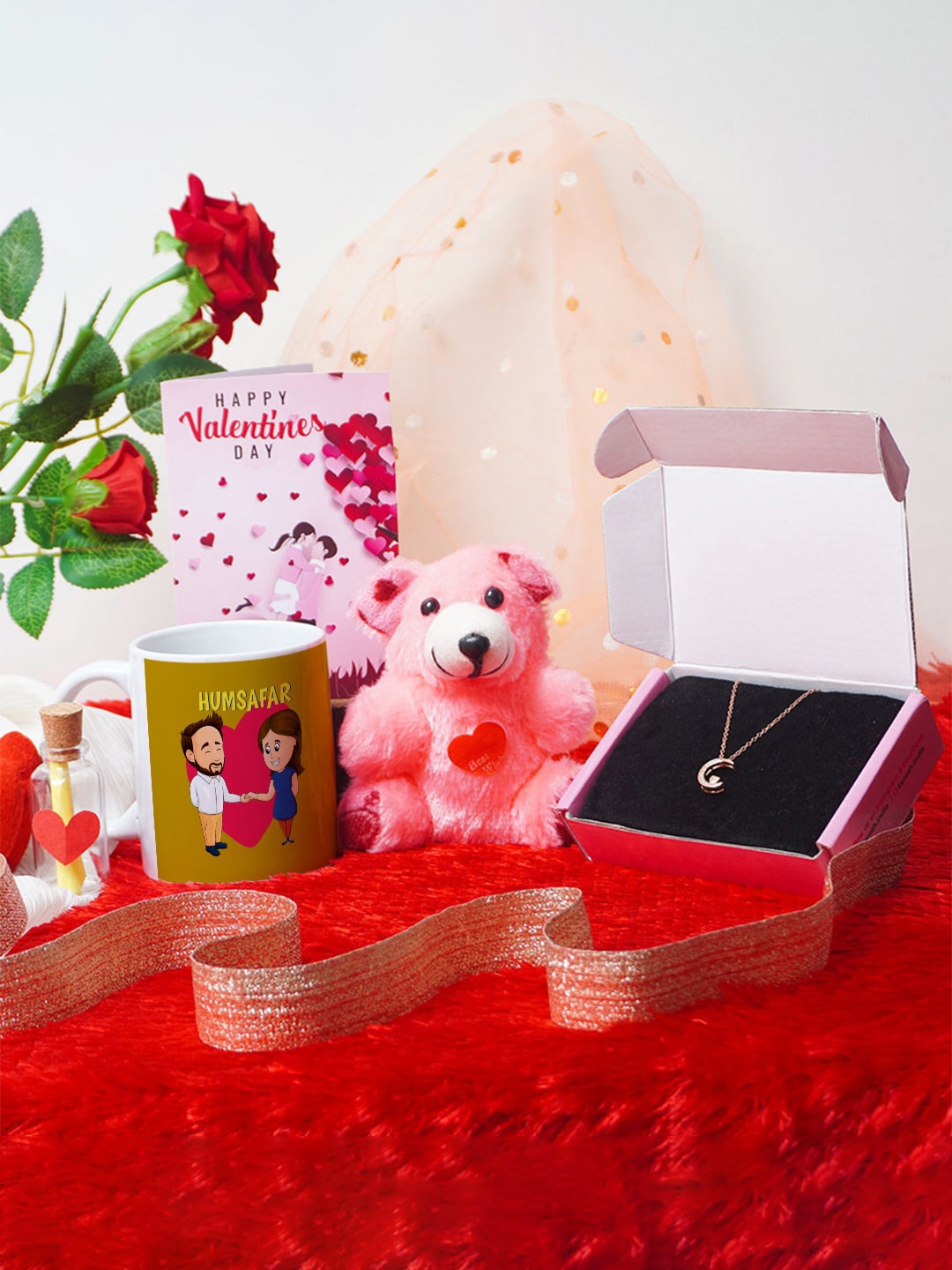 

Crazy Corner Pink & Green 4-Pieces Valentine Day Gift Set