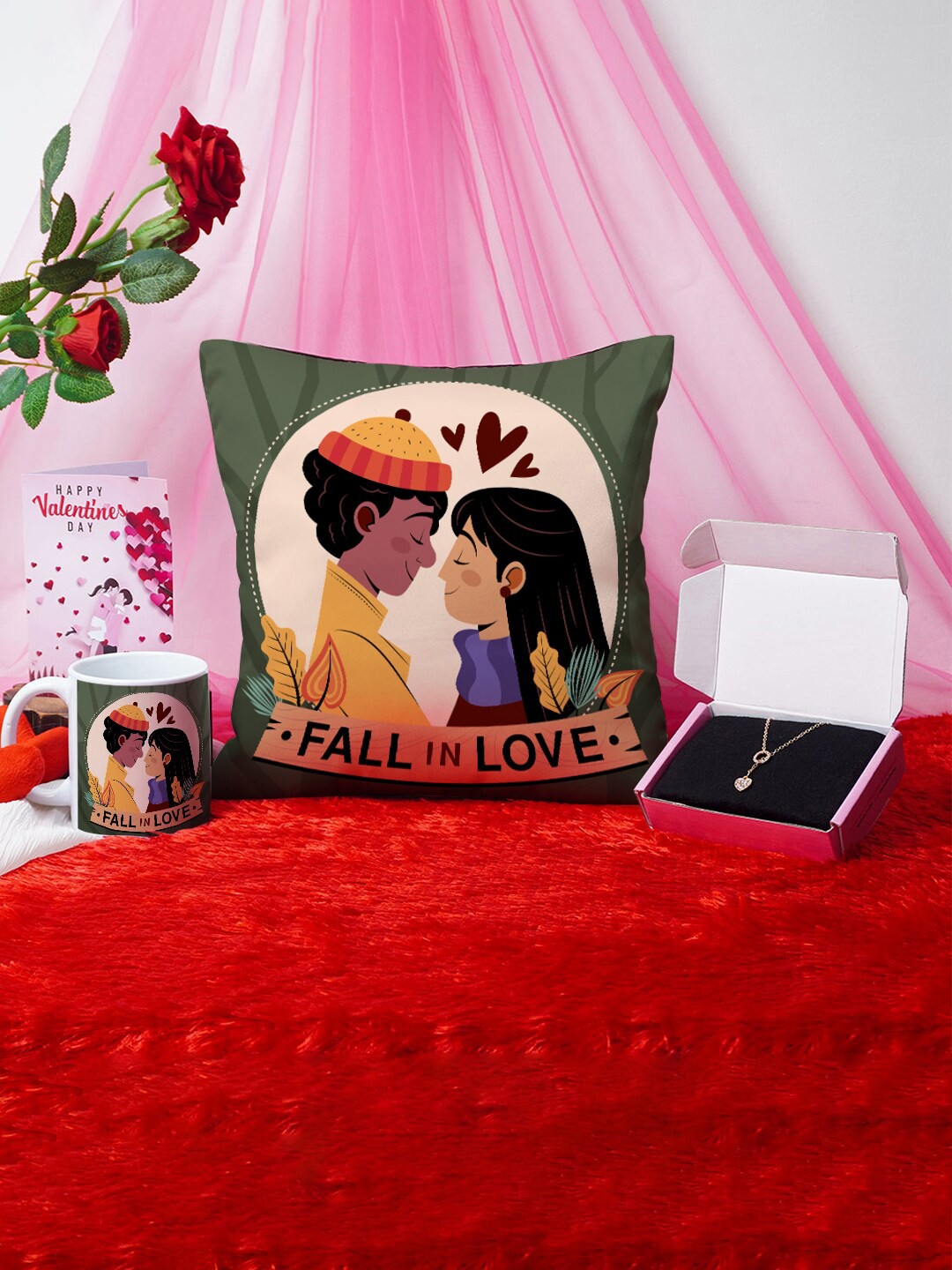 

Crazy Corner Green & Cream 4 Pcs Valentine's Day Gift Set