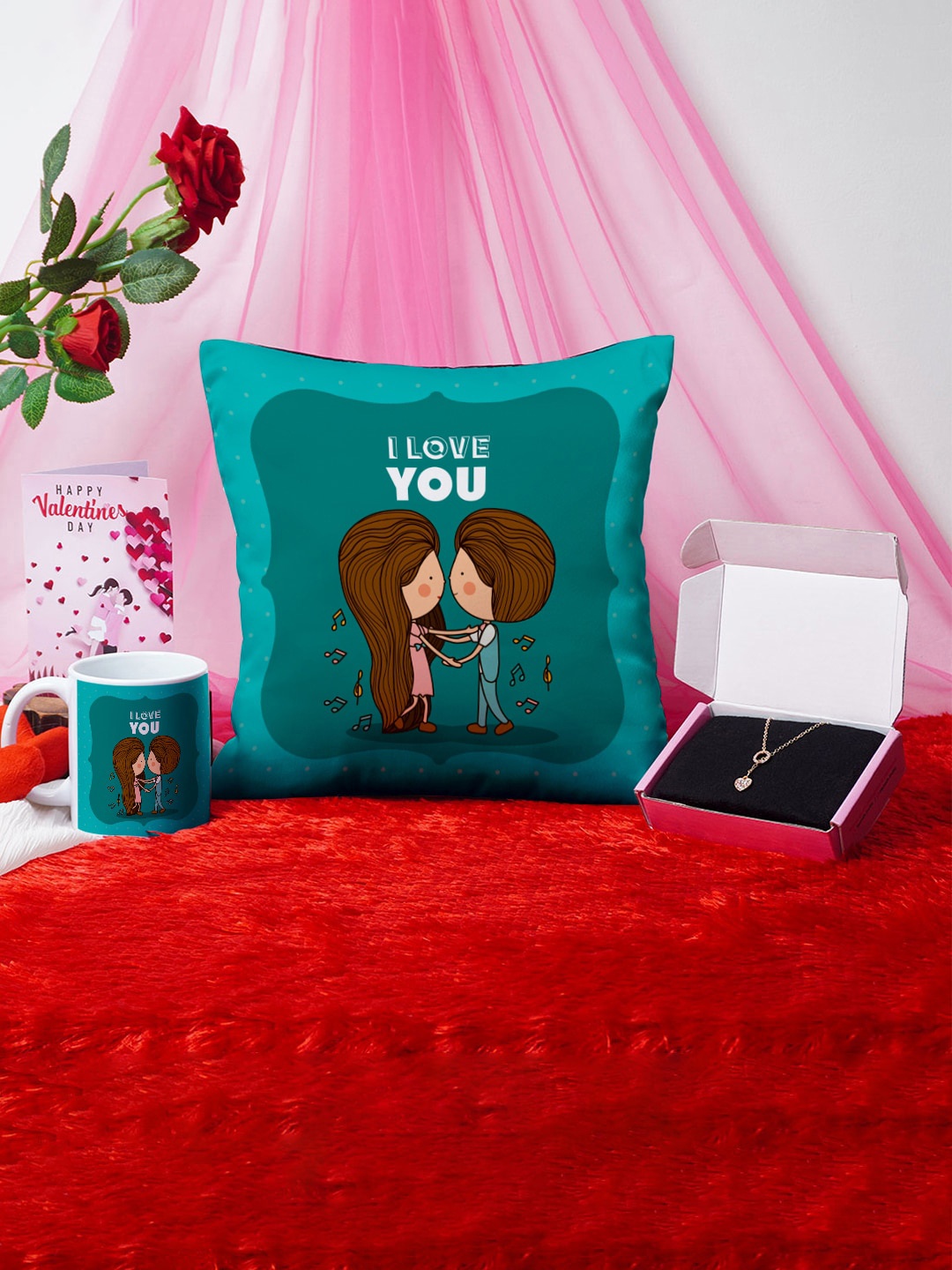 

Crazy Corner Blue & White 3 Pcs Valentine's Day Gift Set