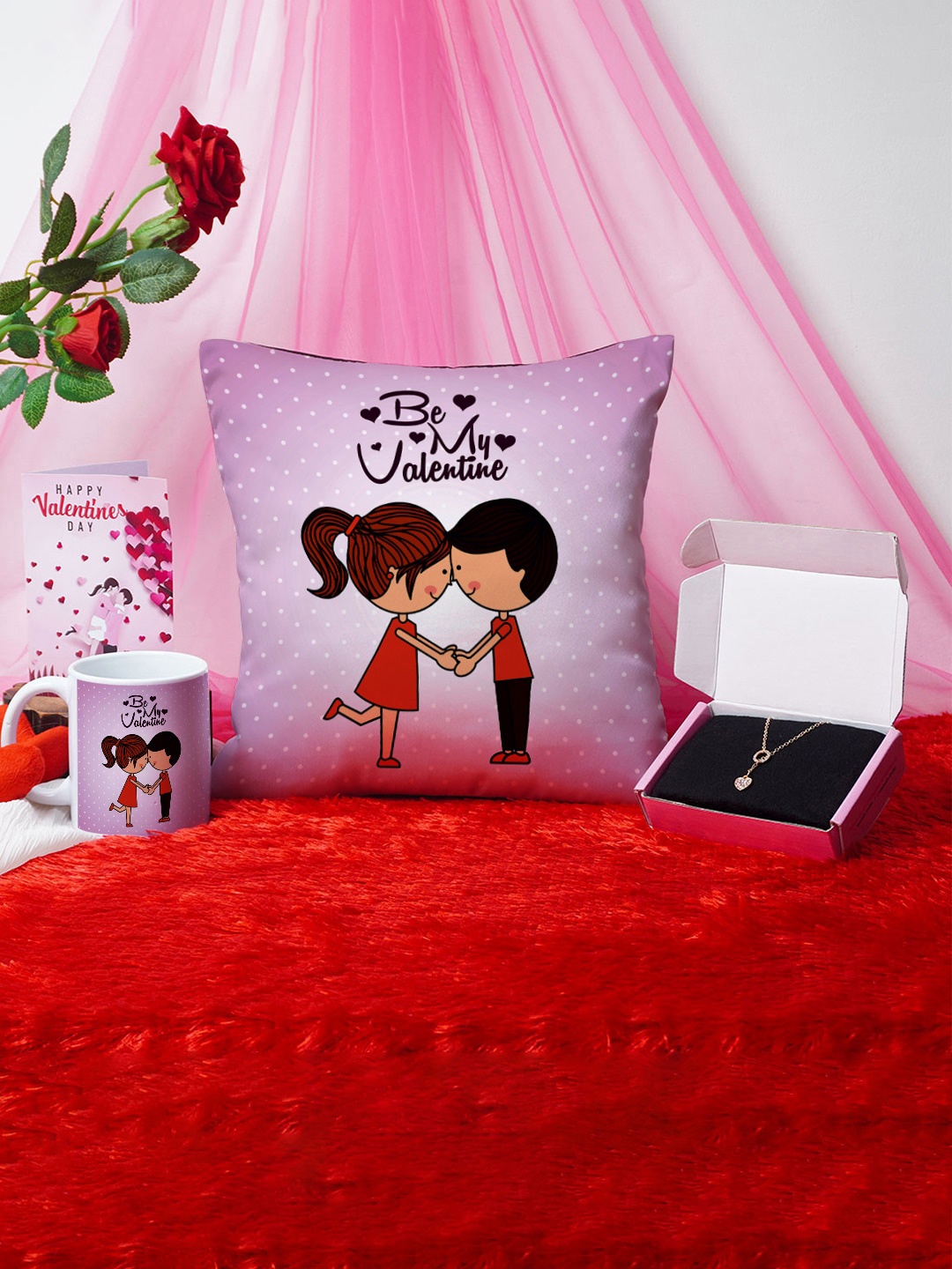 

Crazy Corner Purple & Black 4-Pieces Valentine Day Gift Set