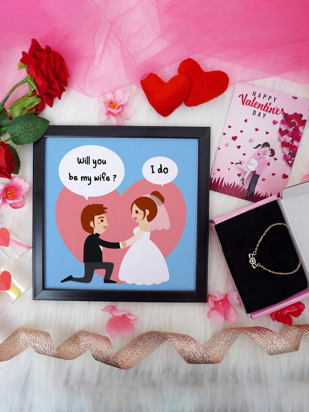 

Crazy Corner 3 Pieces Printed Valentines Day Gift Set, Blue