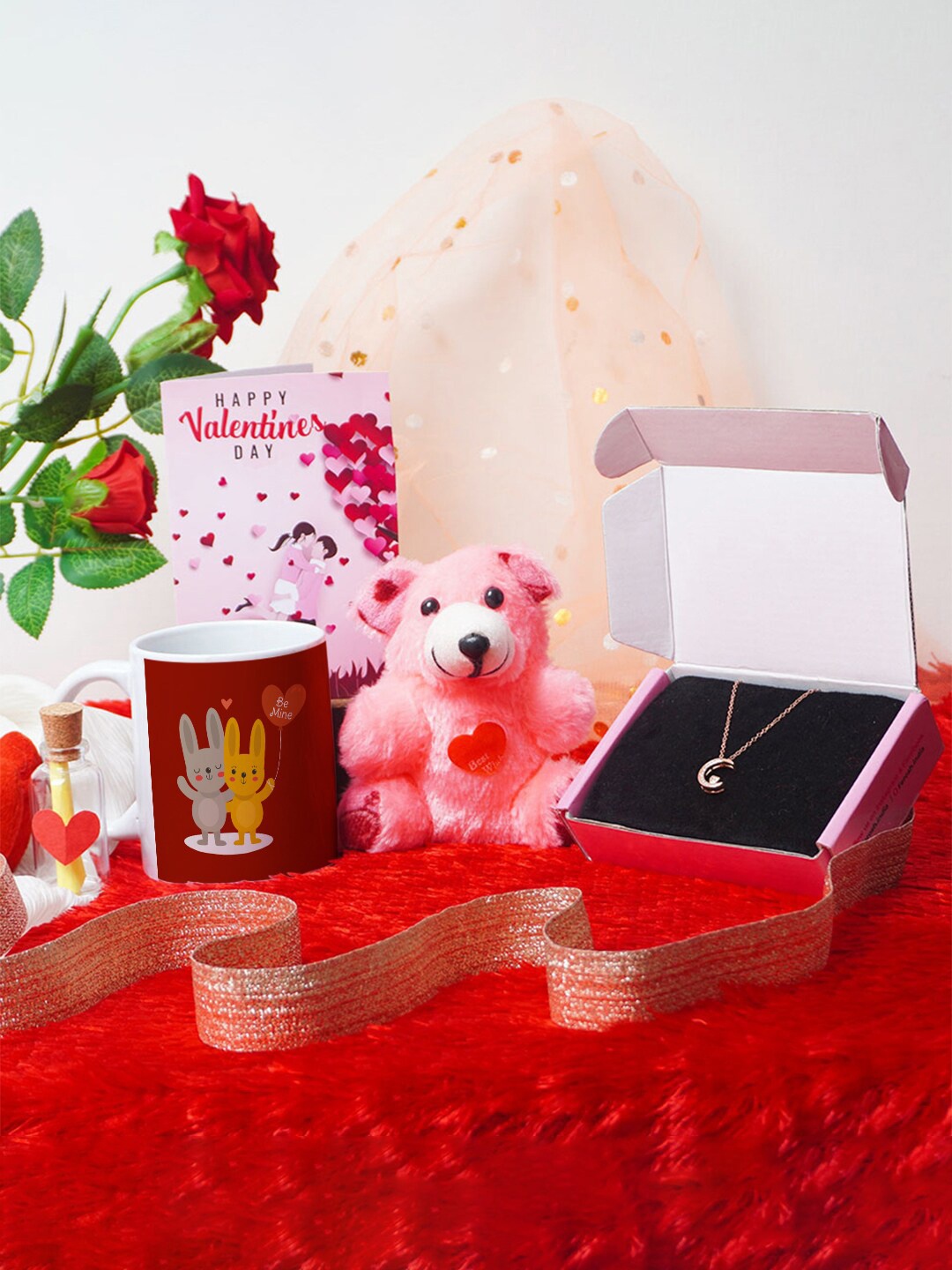 

Crazy Corner 4 Pcs Valentine's Day Gift Set, Red