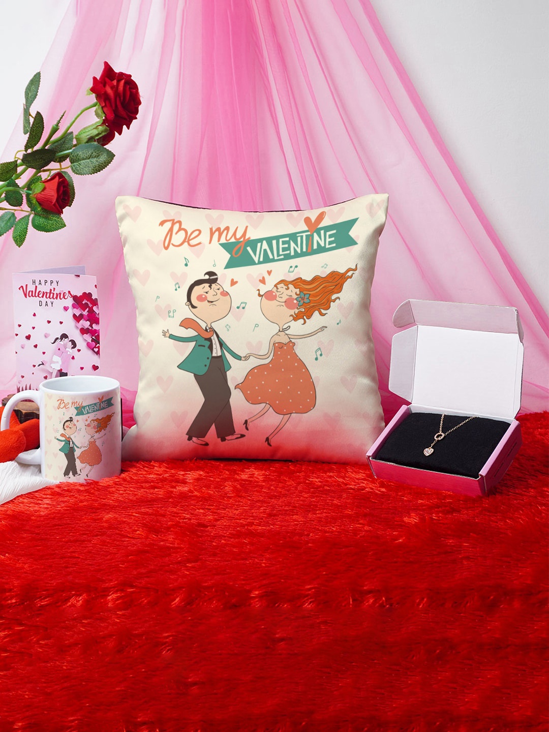 

Crazy Corner Yellow & Pink 4 Pcs Valentine's Day Gift Set