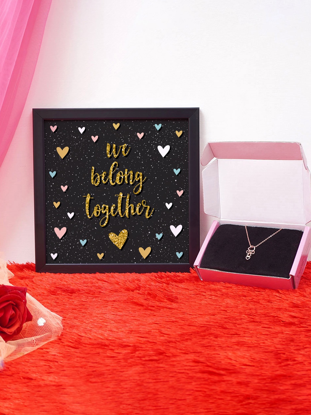 

Crazy Corner 2-Pieces Black Printed Valentine's Day Gift Set