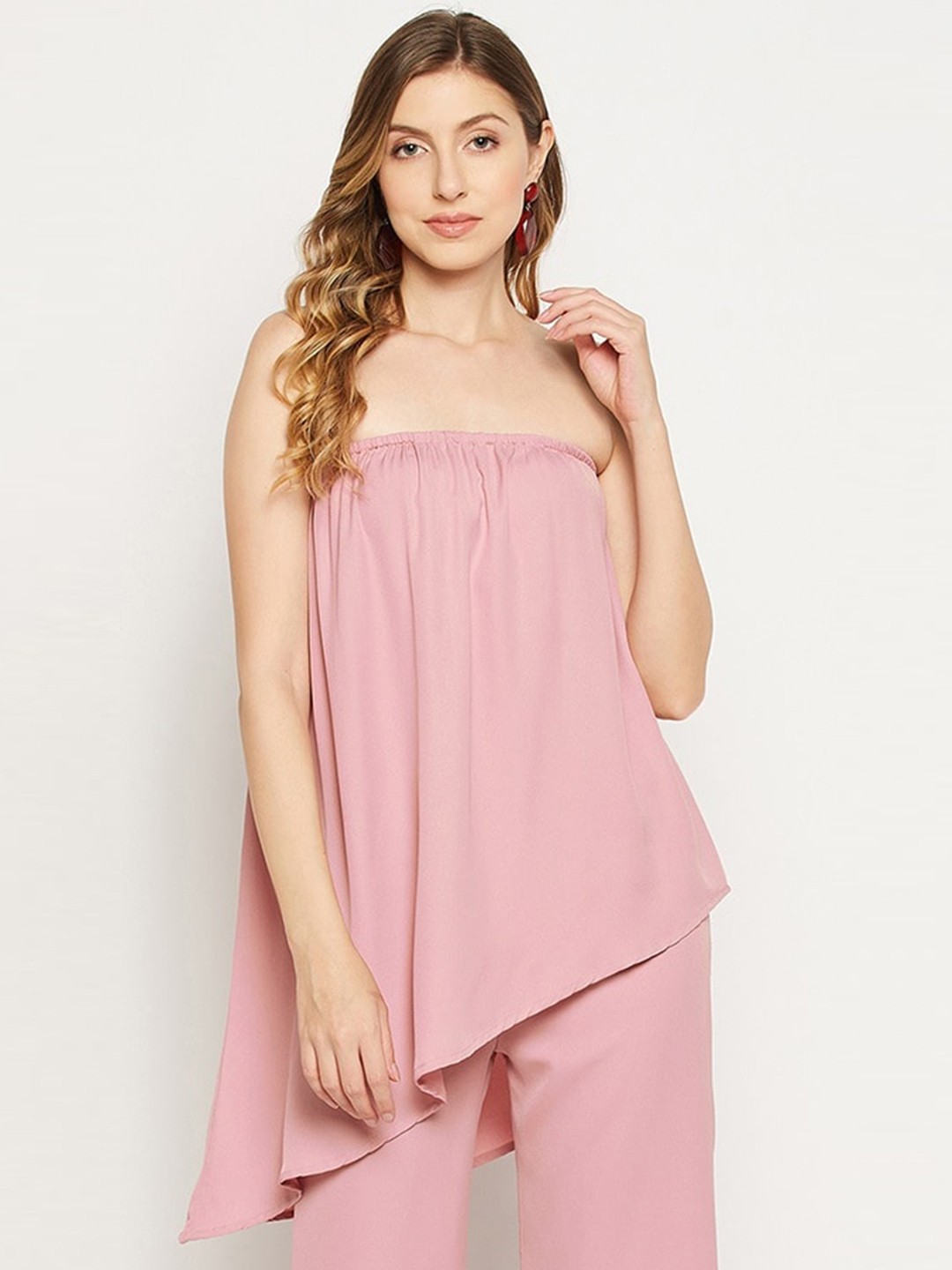 

Fashfun Crepe Bardot Top, Pink