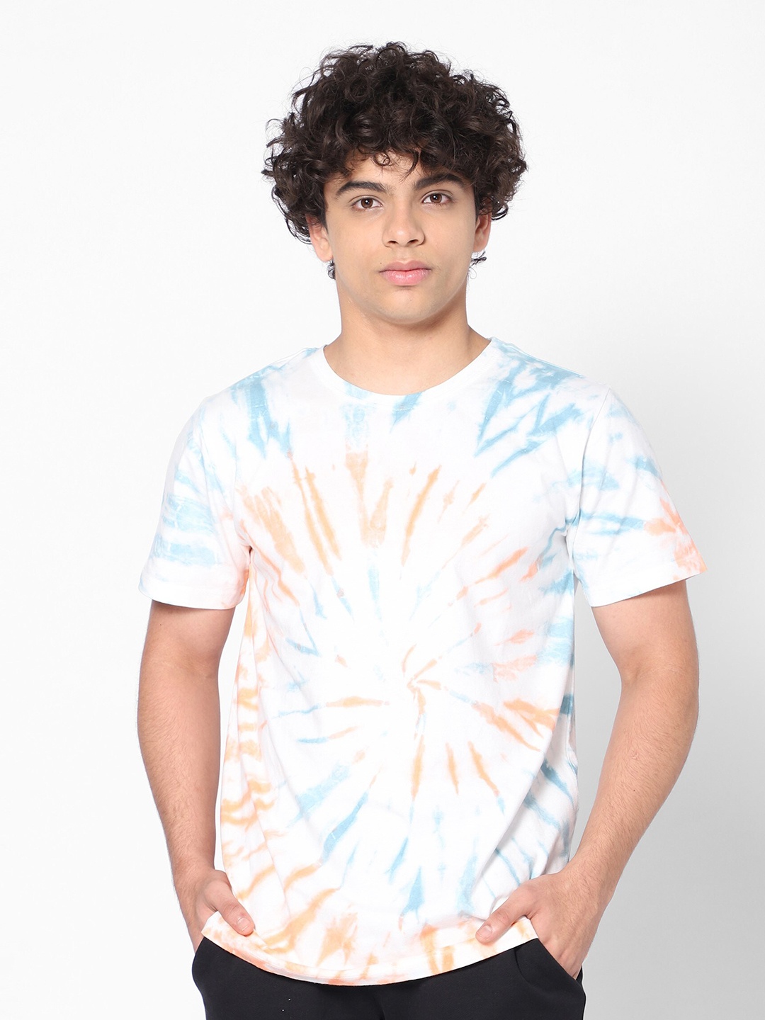 

TeenTrums Boys Tie and Dye Cotton T-shirt, White