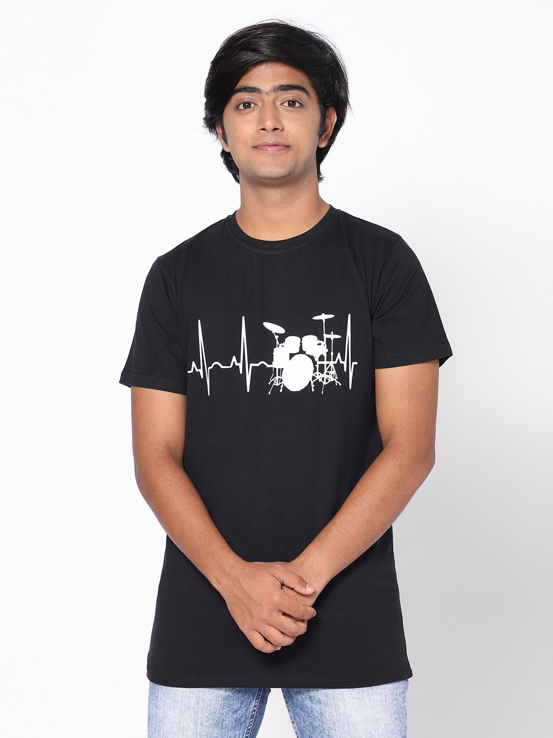

TeenTrums Boys Graphic Printed Cotton T-shirt, Black