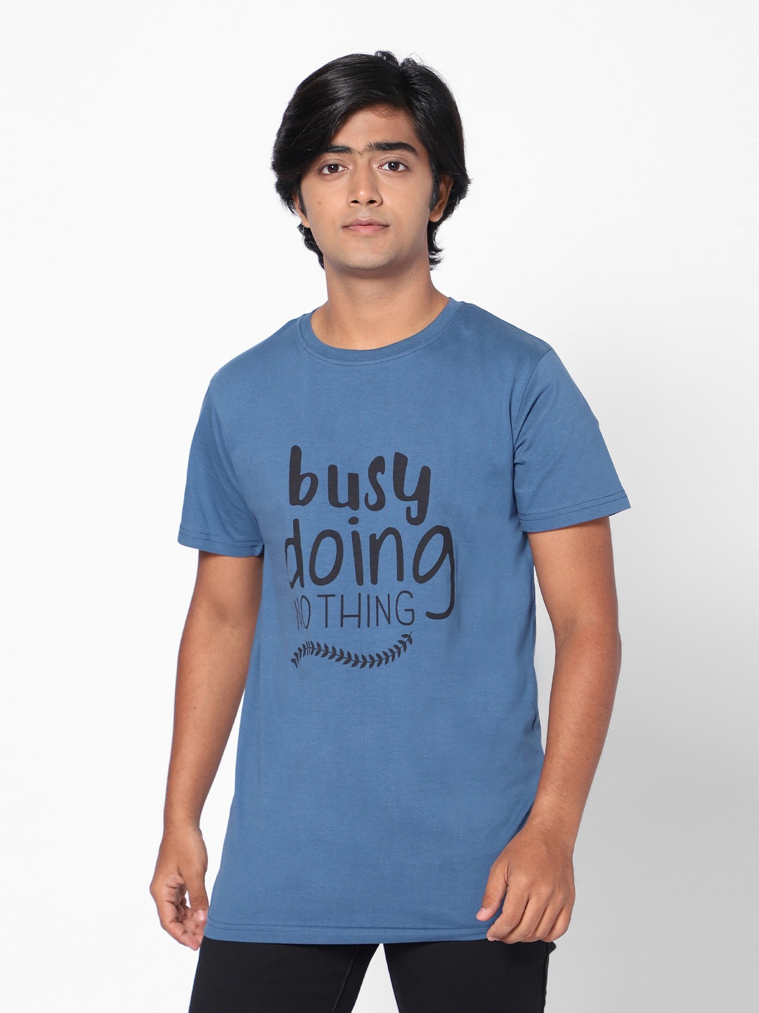 

TeenTrums Boys Typography Printed Cotton T-shirt, Blue