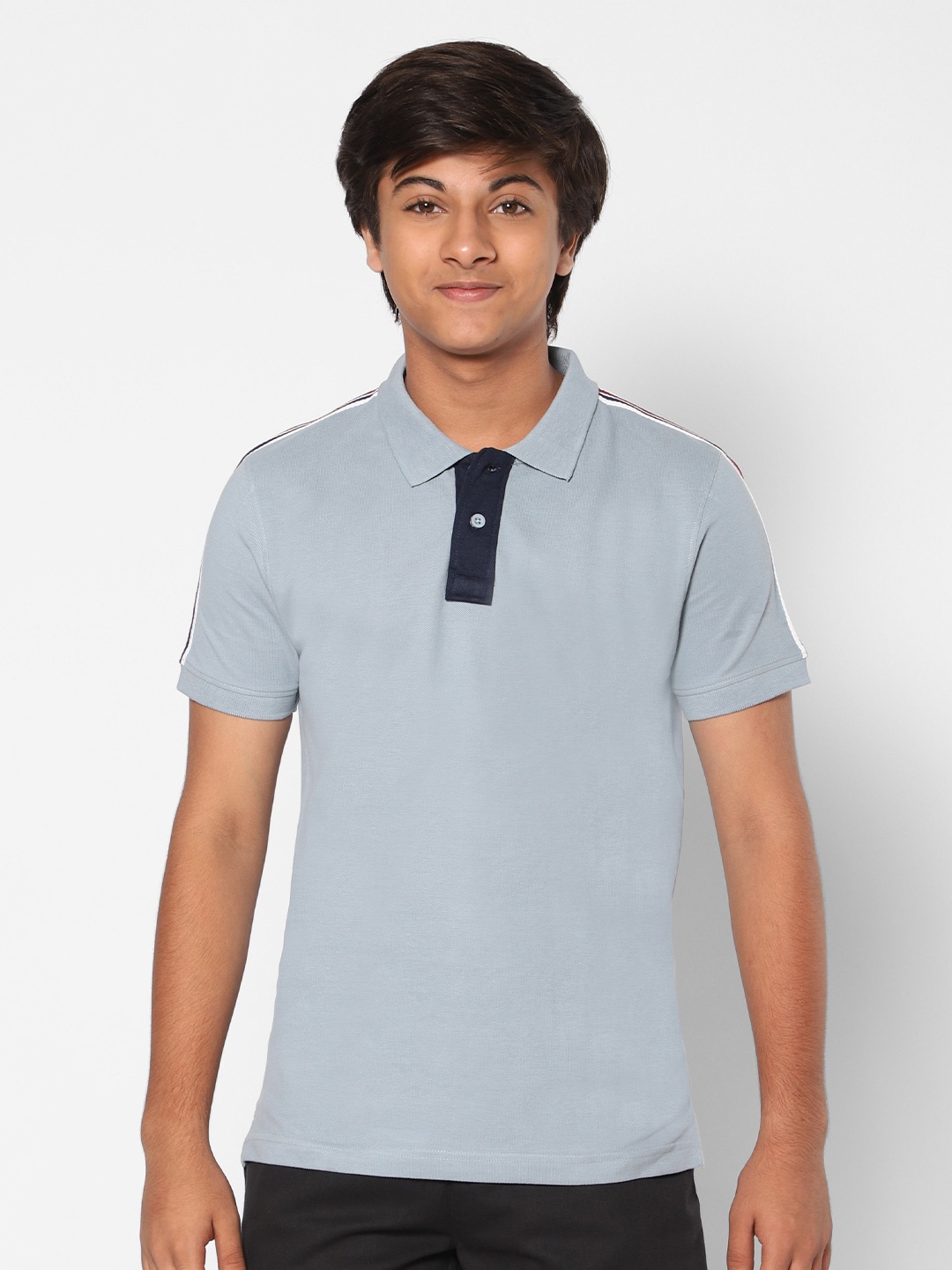 

TeenTrums Boys Polo Collar Cotton T-shirt, Blue