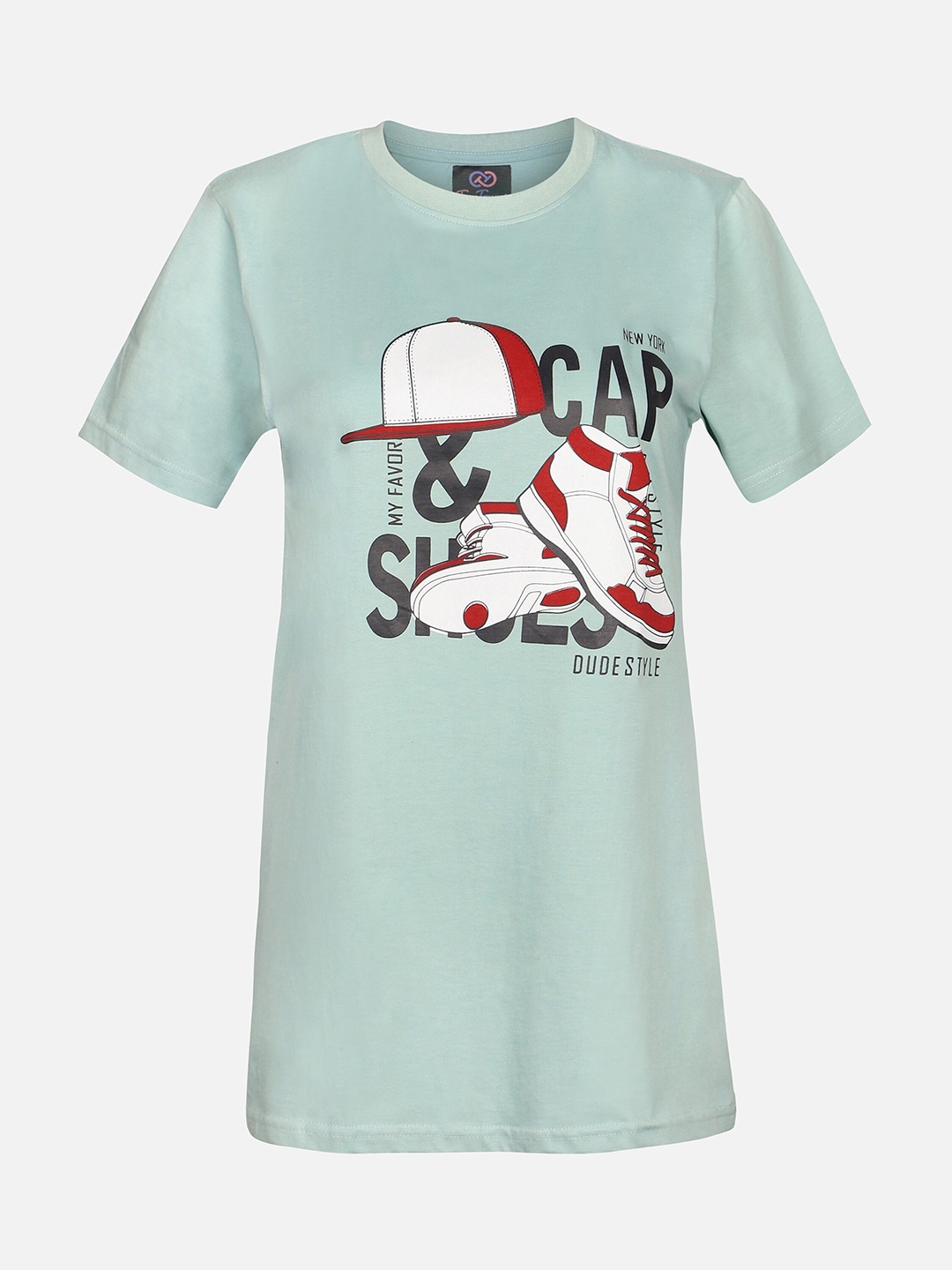 

TeenTrums Boys Printed Cotton T-shirt, Teal