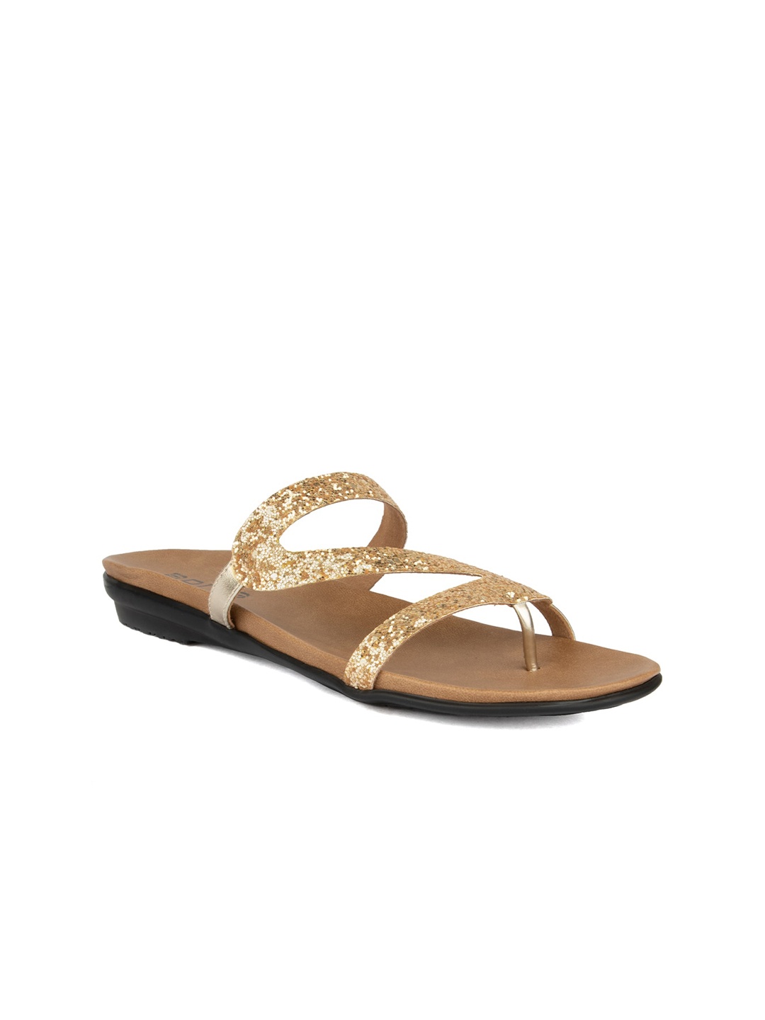 

SOLES Women Embellished Open Toe Flats, Gold