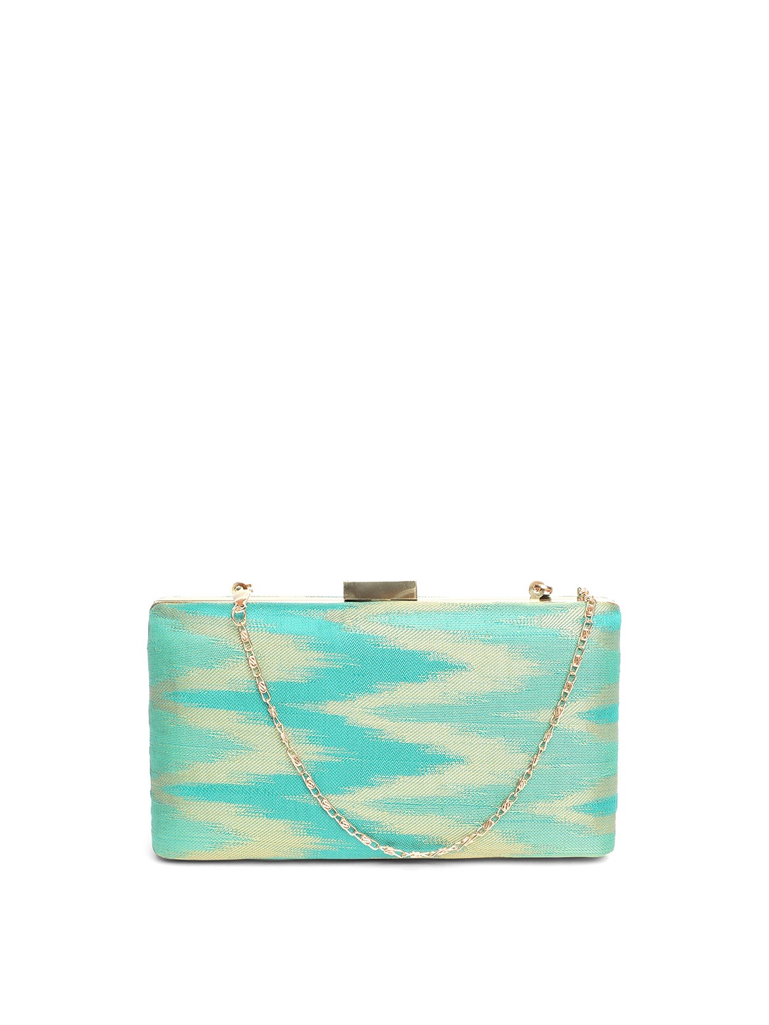 

TRINK Textured Box Clutch, Green