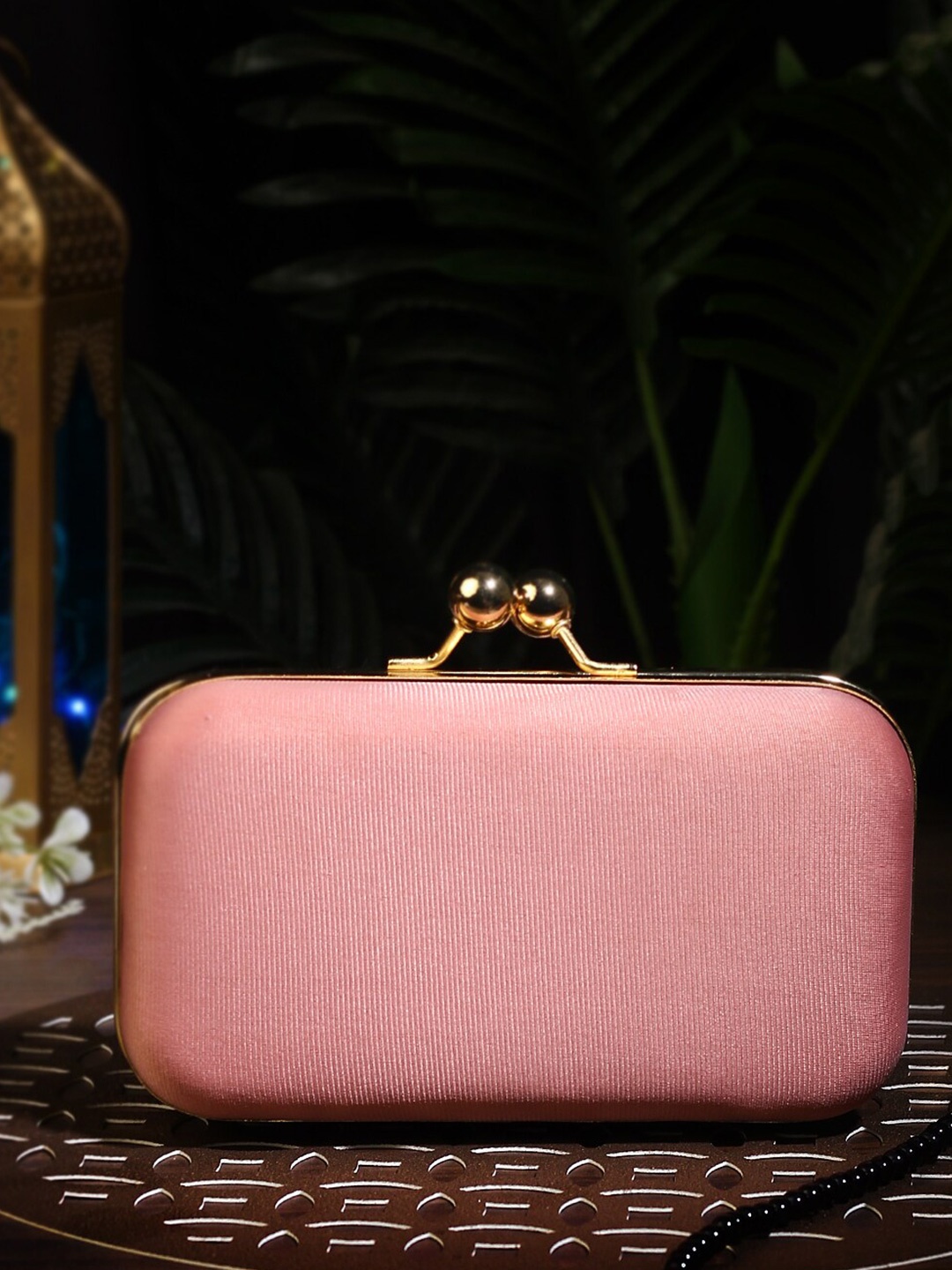 

TRINK Box Clutch With Chain Strap, Pink