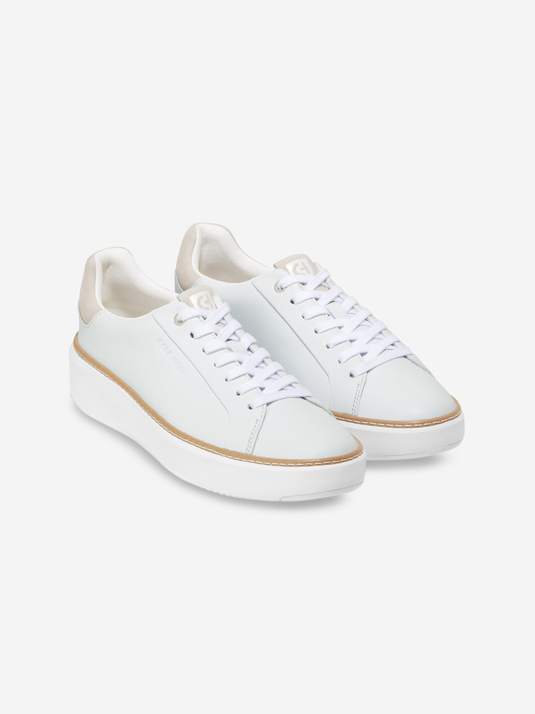 

Cole Haan Women Comfort Insole Leather GP TOPSPIN Sneakers, Off white