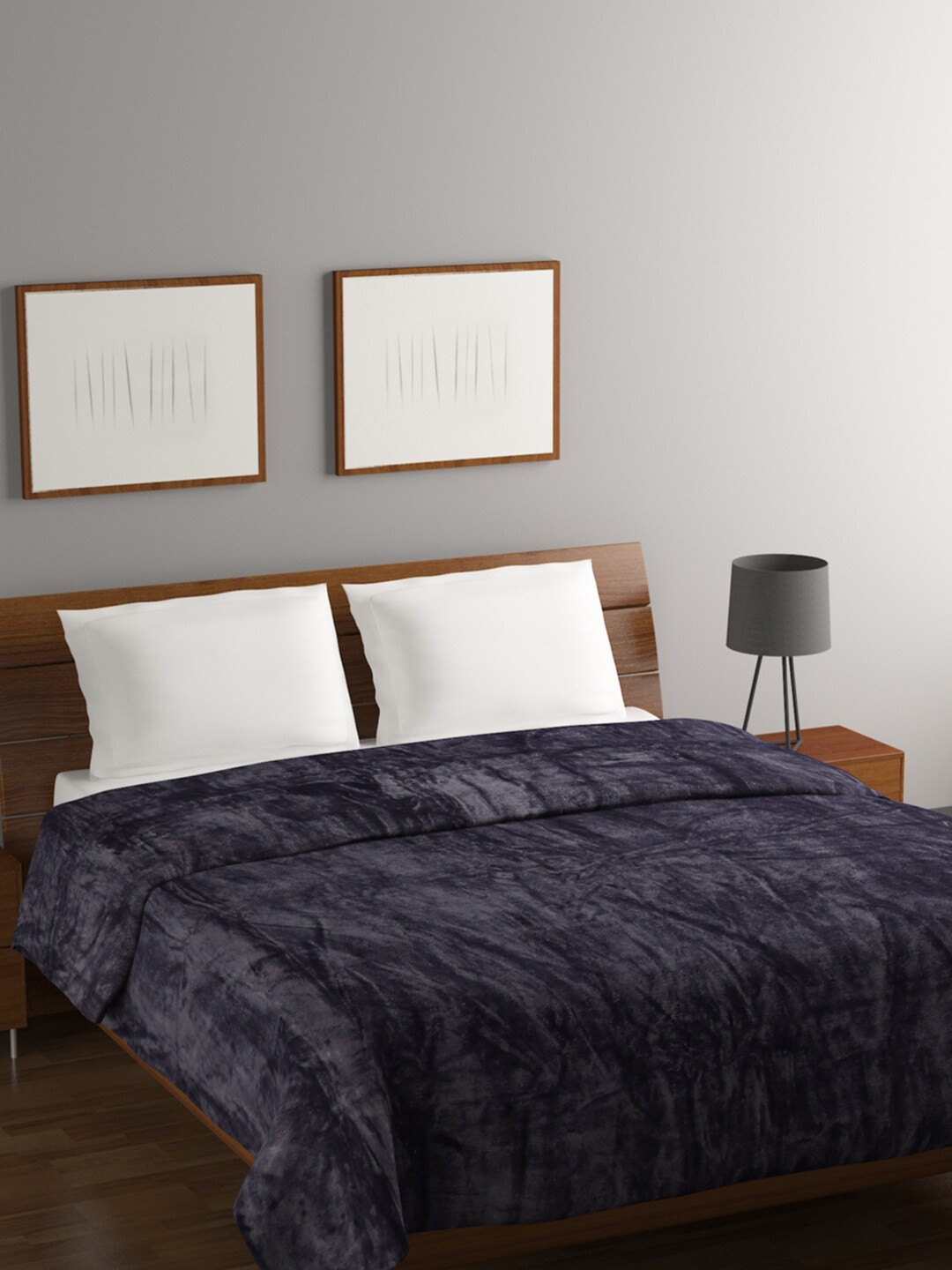 

BOMBAY DYEING Fidelis Grey Heavy Winter 284 GSM Double Bed Blanket