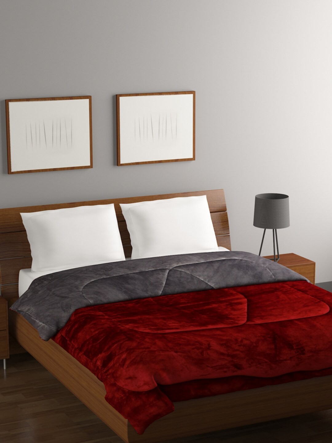 

BOMBAY DYEING Juniper Maroon Heavy Winter 795 GSM Double Bed Comforter