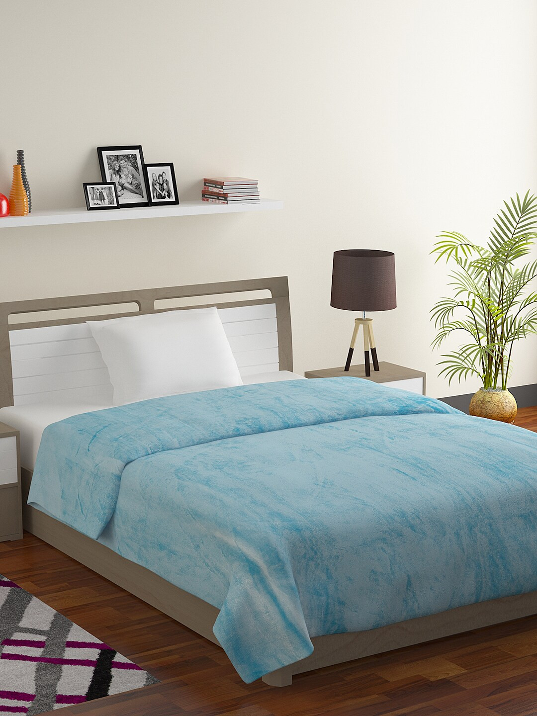 

BOMBAY DYEING Fidelis Blue Heavy Winter 303 GSM Single Bed Blanket