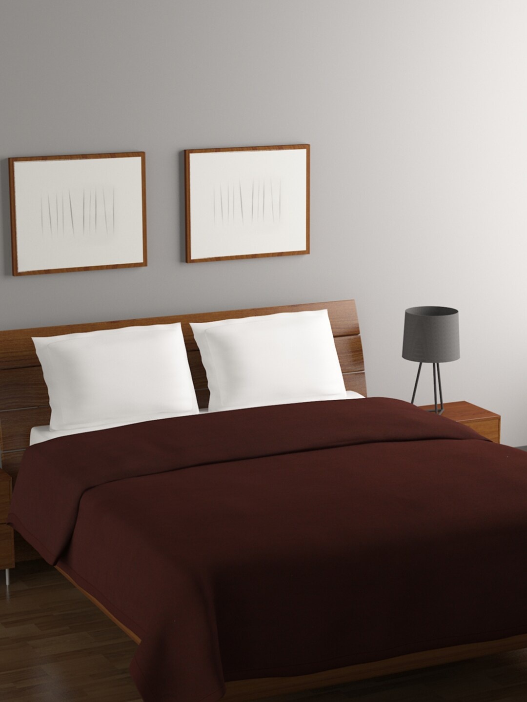 

BOMBAY DYEING Daisy Brown AC Room 170 GSM Double Bed Blanket