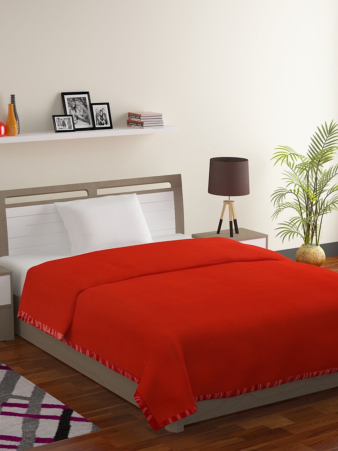 

BOMBAY DYEING Rust Mild Winter 287 GSM Single Bed Blanket