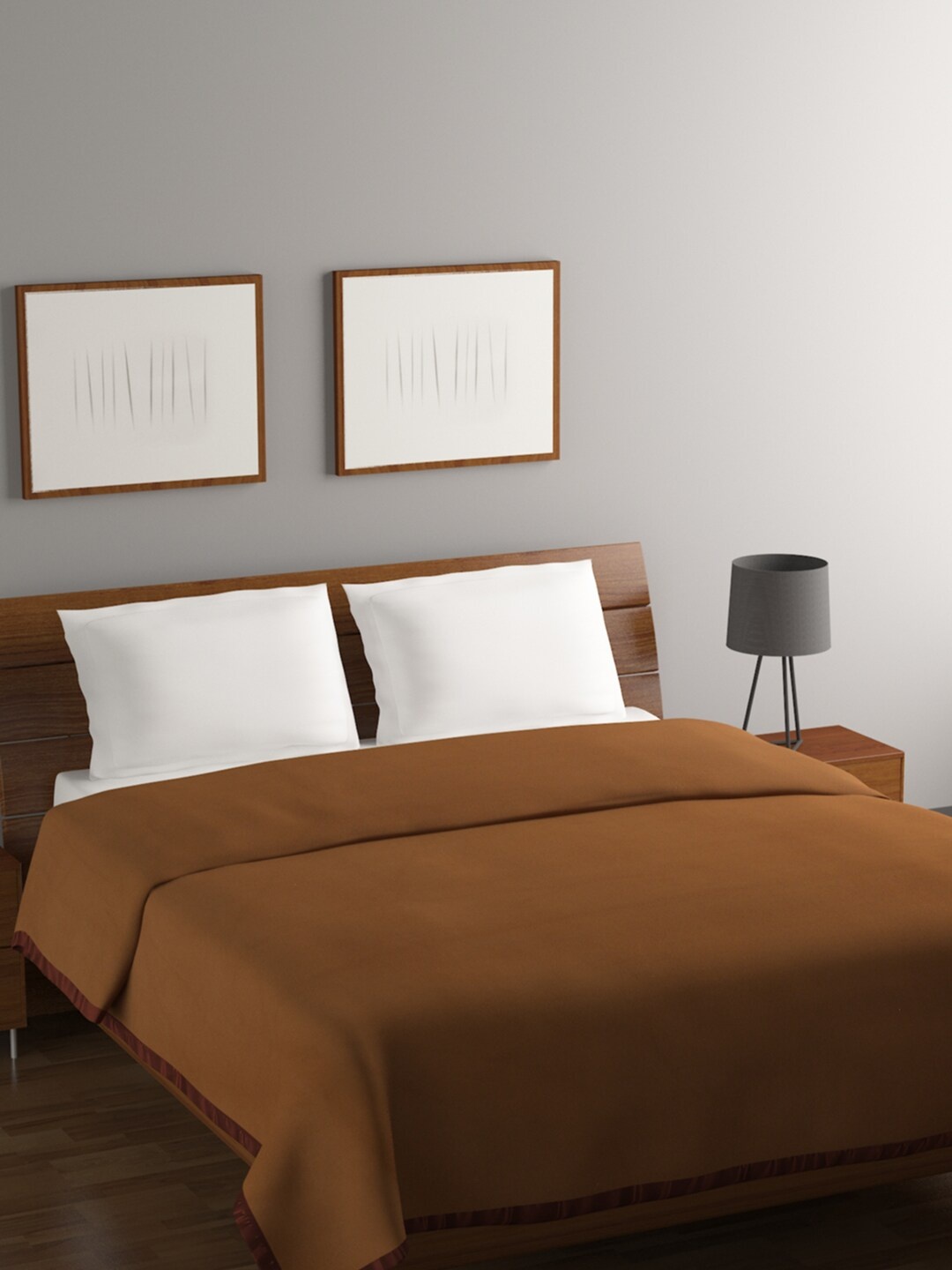 

BOMBAY DYEING Brown Mild Winter 246 GSM Double Bed Blanket