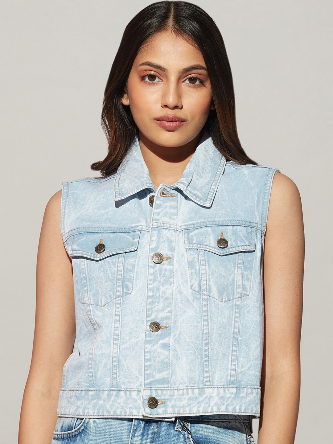 

20Dresses Women Crop Denim Jacket, Blue