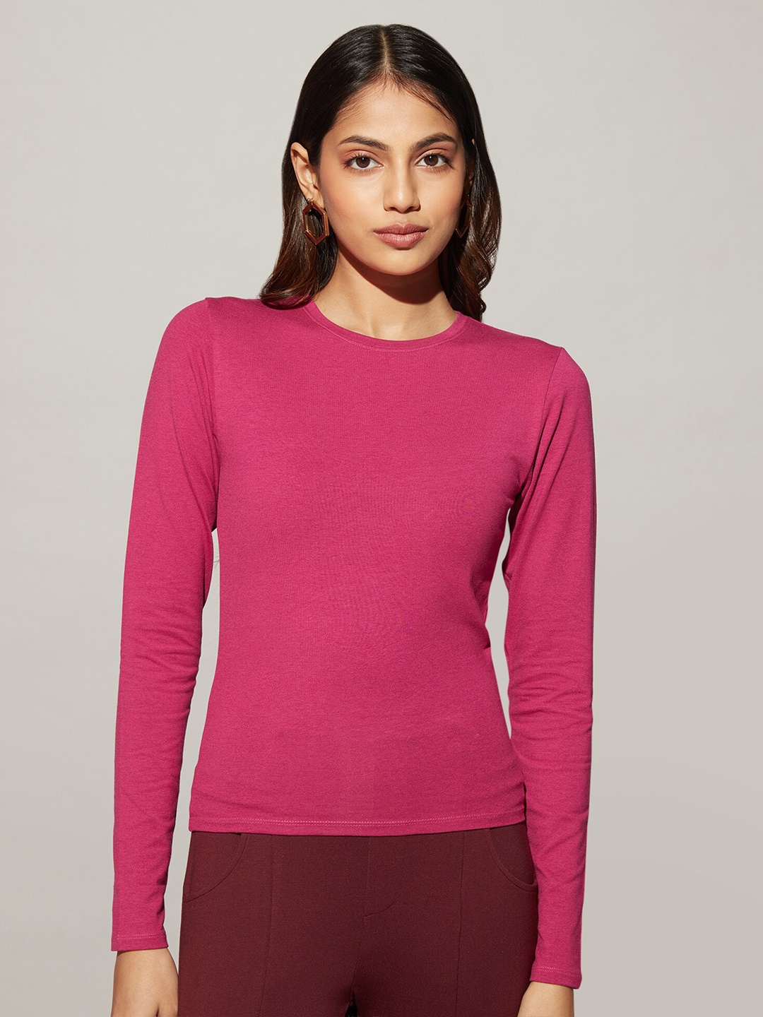 

20Dresses Women Round Neck T-shirt, Magenta