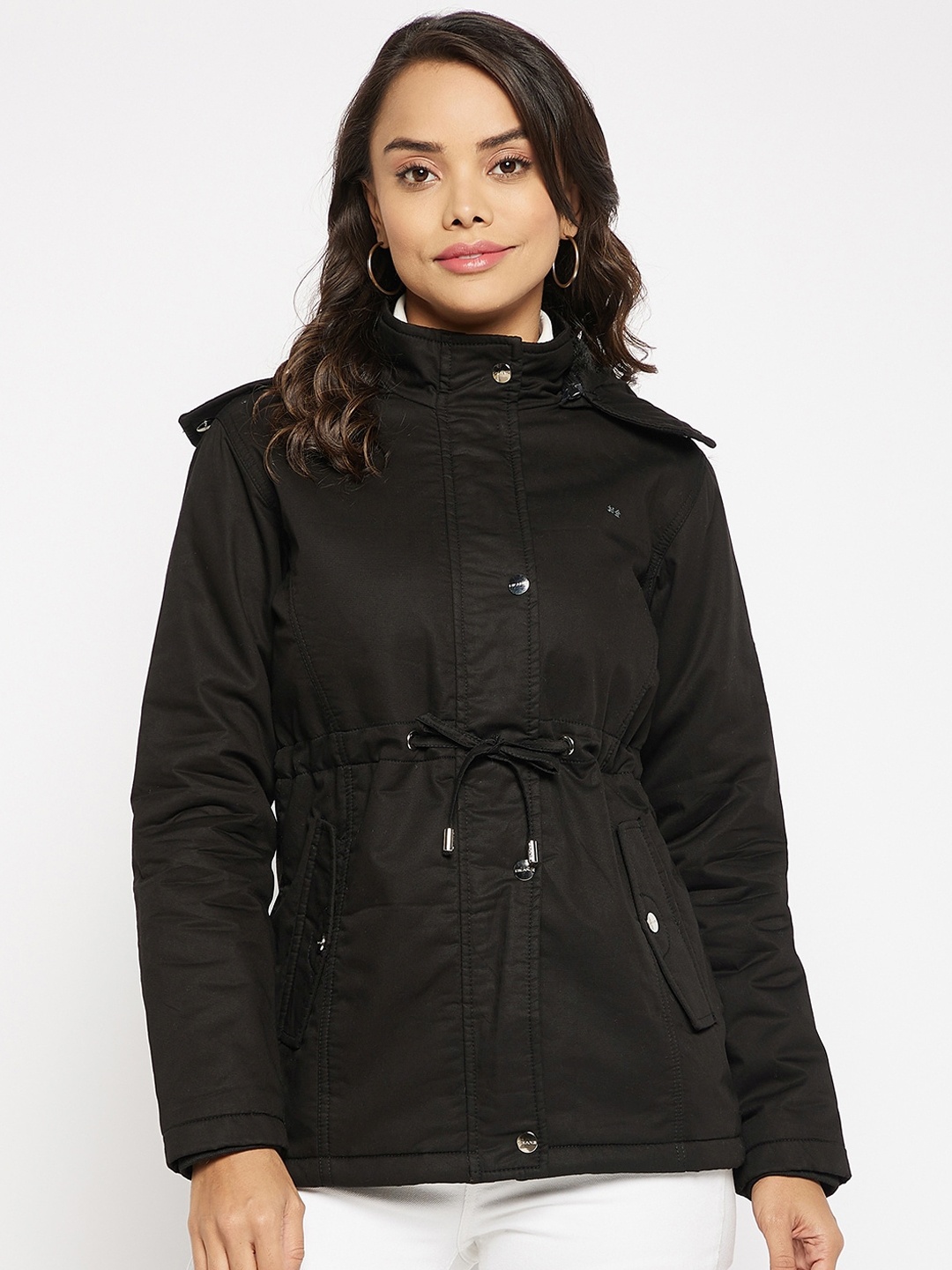 

Okane Women Cotton Parka Jacket, Black