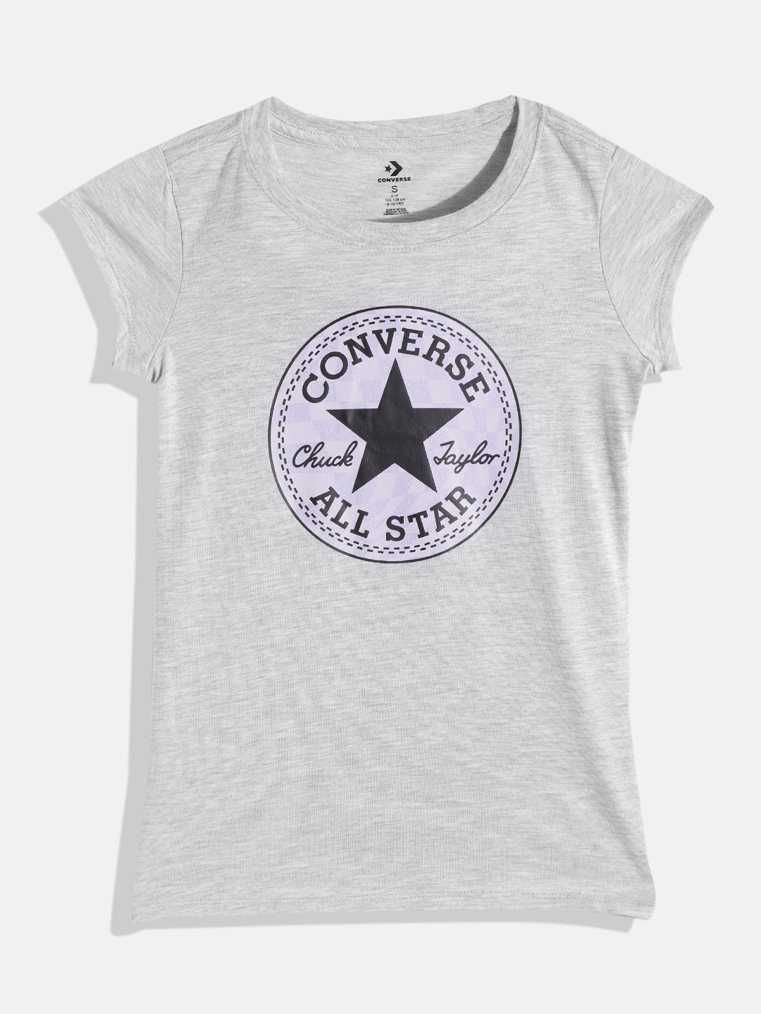 

Converse Chuck Patch Brand Logo Printed T-shirt, Grey