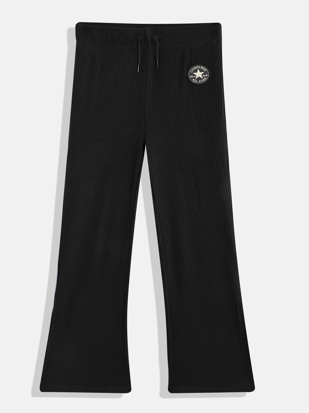 

Converse Solid High Rise Track Pants, Black