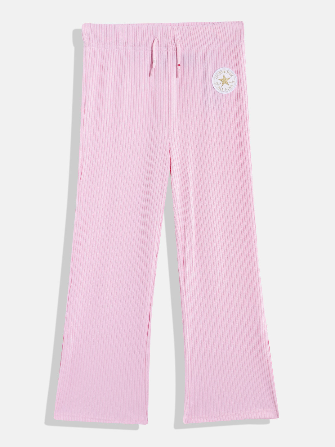 

Converse Solid High Rise Knit Track Pant, Pink